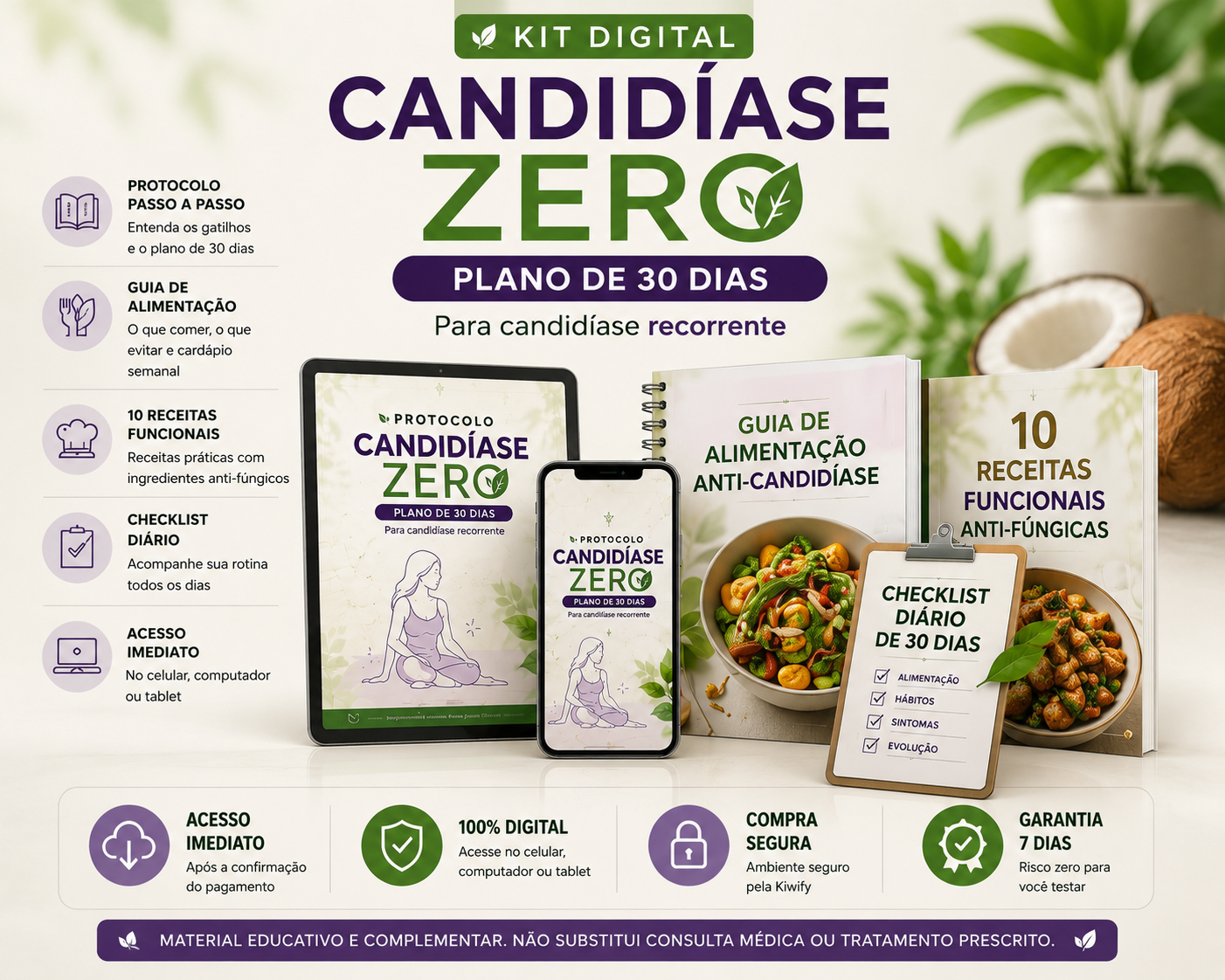 Tudo que vem no Kit Candidíase Zero